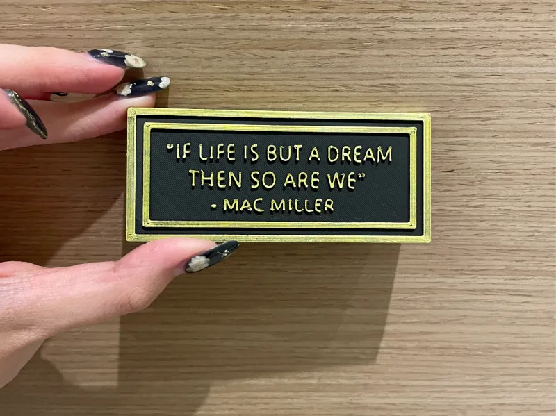 Mac Miller Frick Park Bench Commemorate Plaque