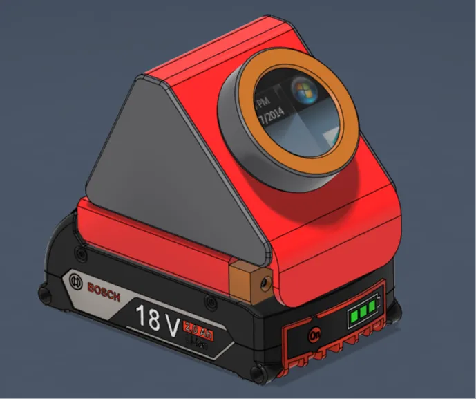 M5stack Dial mount on 18V Bosch battery