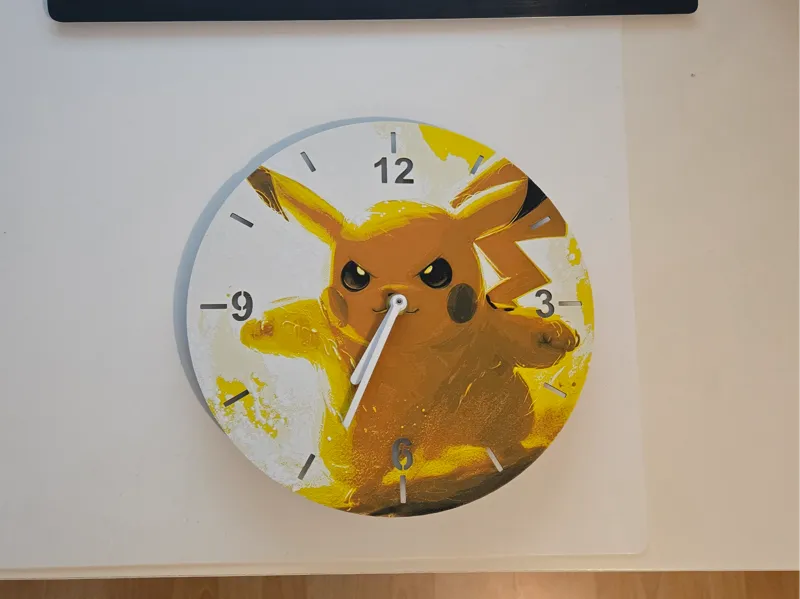 Pikatchu Wanduhr Hueforge