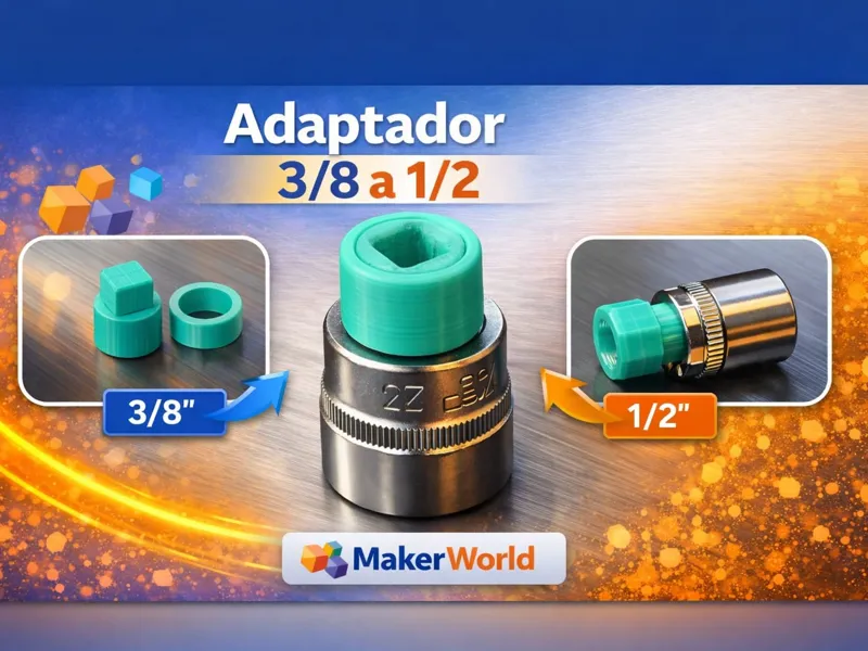 Socket Adapter 1/2 Male to 3/8 Female