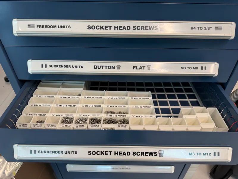 Labeled Stacking Organizer Bins (Gridfinity)