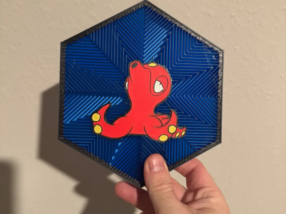 #224 Octillery Hex Wall Art by Laced Up Prints - MakerWorld