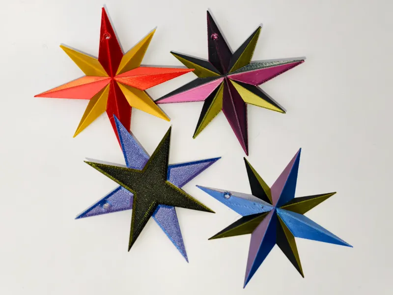 Christmas star - eight-pointed - hanging