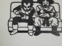 Goku et Vegeta au jeu vidéo — déco murale — photo 6