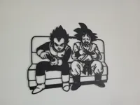 Goku et Vegeta au jeu vidéo — déco murale — photo 4