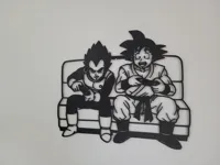 Goku et Vegeta au jeu vidéo — déco murale — photo 3