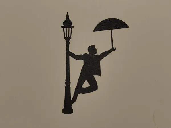 Tableau mural silhouette au parapluie