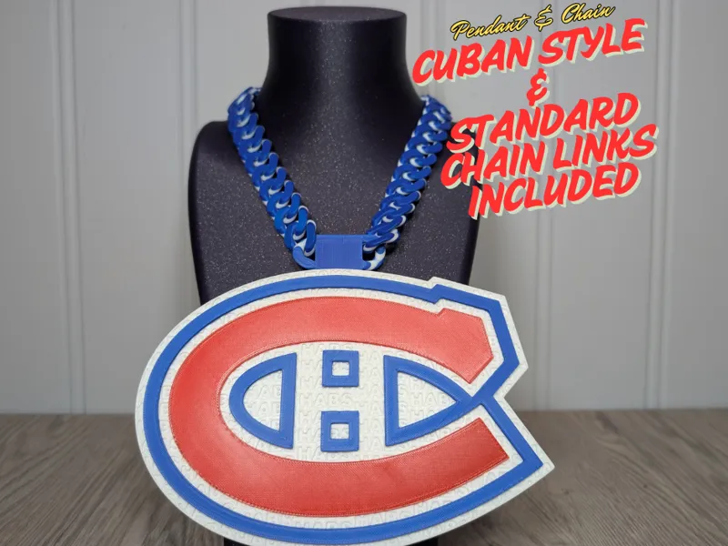 Montreal Canadiens Oversized Pendant and Chain