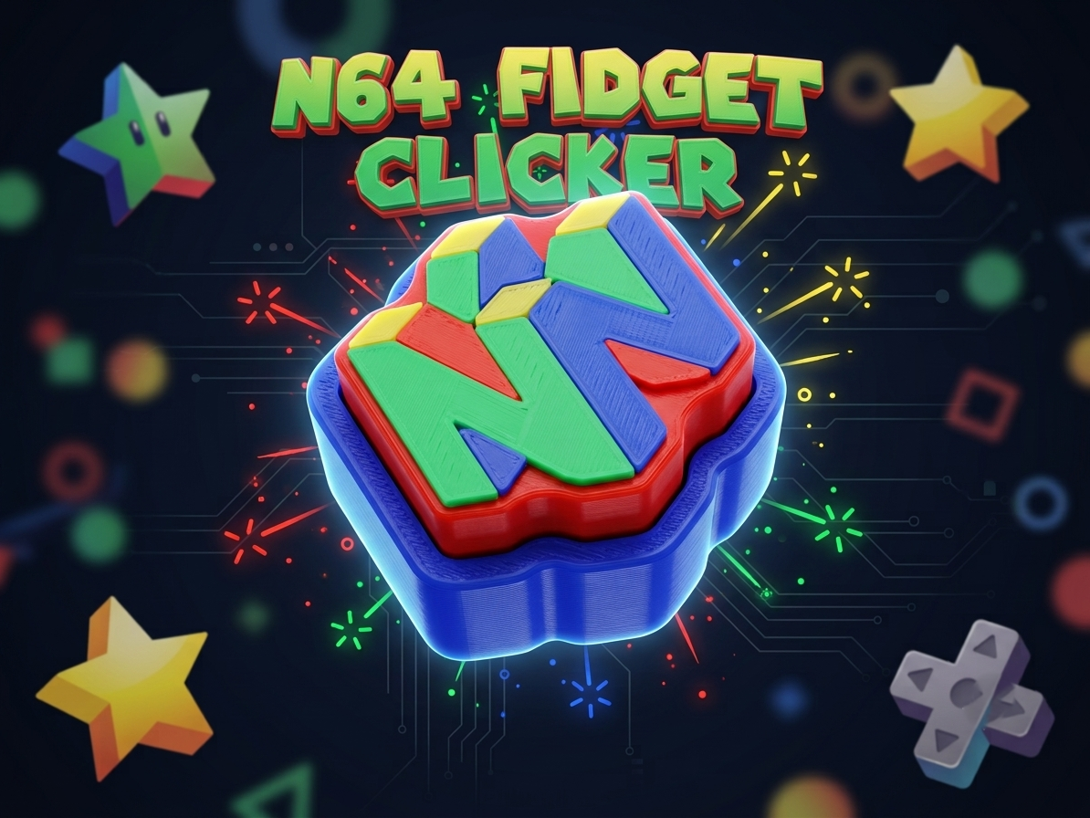 Nintendo N64 Logo Fidget Clicker