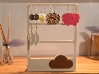 Earrings holder with cloud