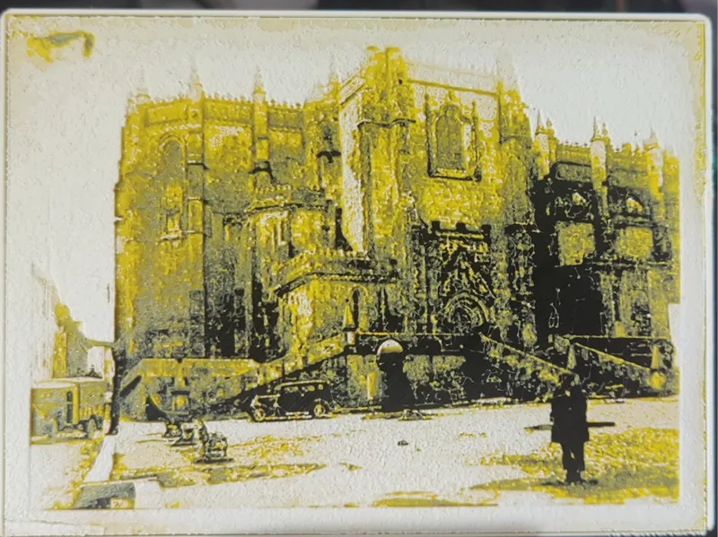 Vintage Guarda Cathedral (Sé da Guarda) - HueForge