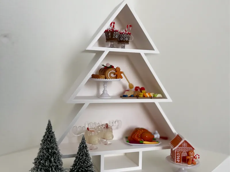 Miniverse Christmas tree shelf