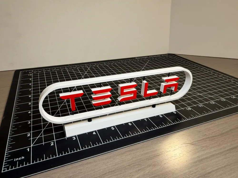 Floating Sign Model Tesla Logo Floating Sign / Display by Jrosen73 - MakerWorld