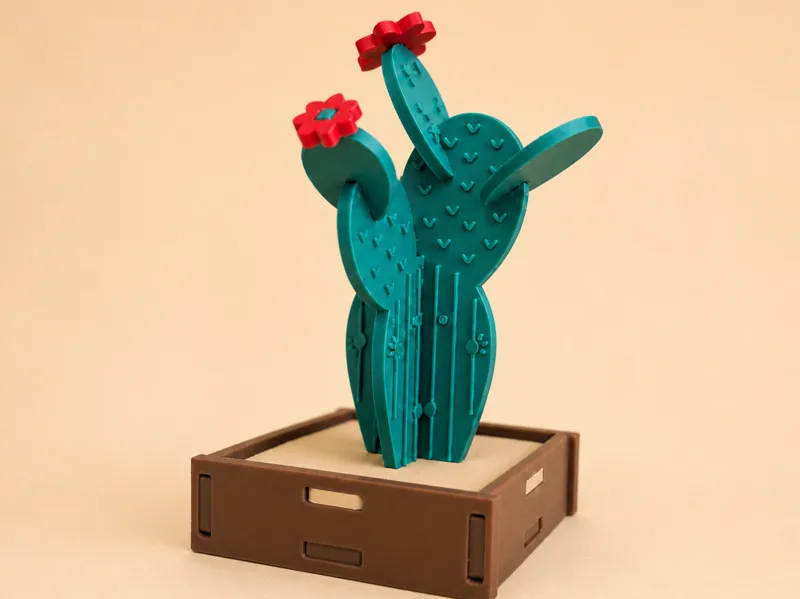 Cactus Kit Card – 3D Printed Assembly Puzzle