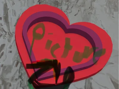 Heart picture frame