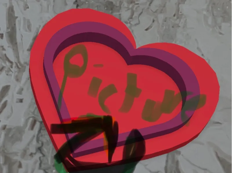 Heart picture frame