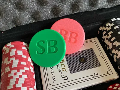 Big and Small blind poker chips (single color)