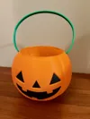 Pumpkin treat bucket with handle