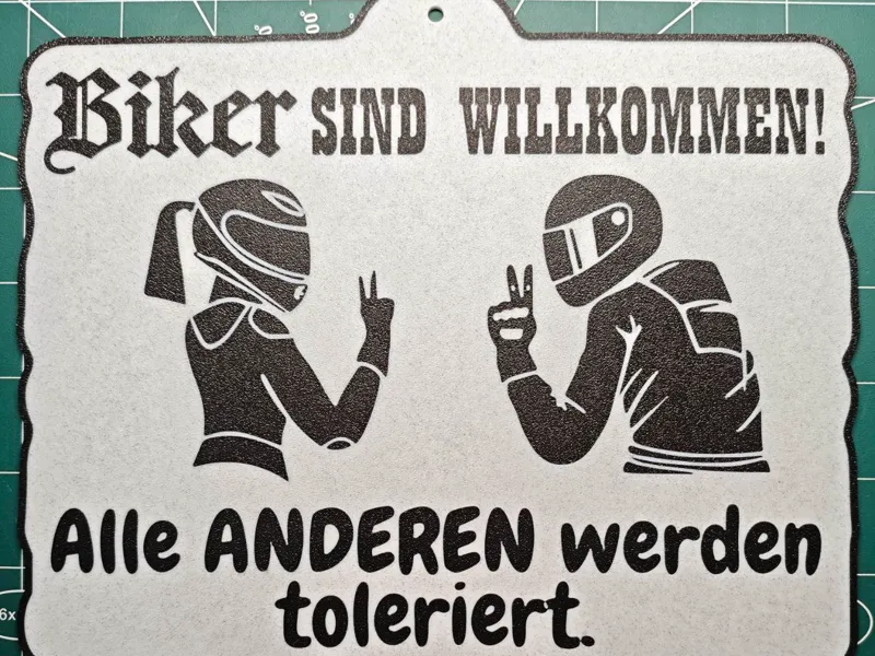 Garagen/Werkstatt Schild "Biker sind willkommen.."