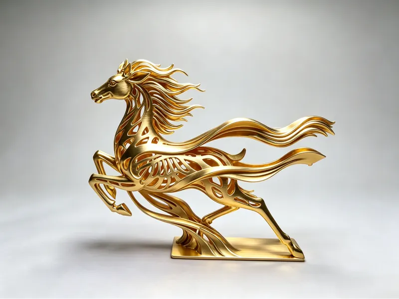 金色 镂空 飞马