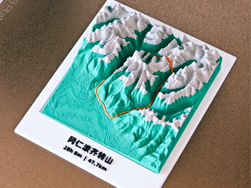 冈仁波齐转山 从徒步路线生成3D模型  TrailPrint3D中文版