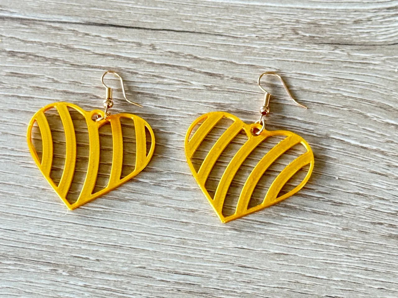 Heart earring view 2