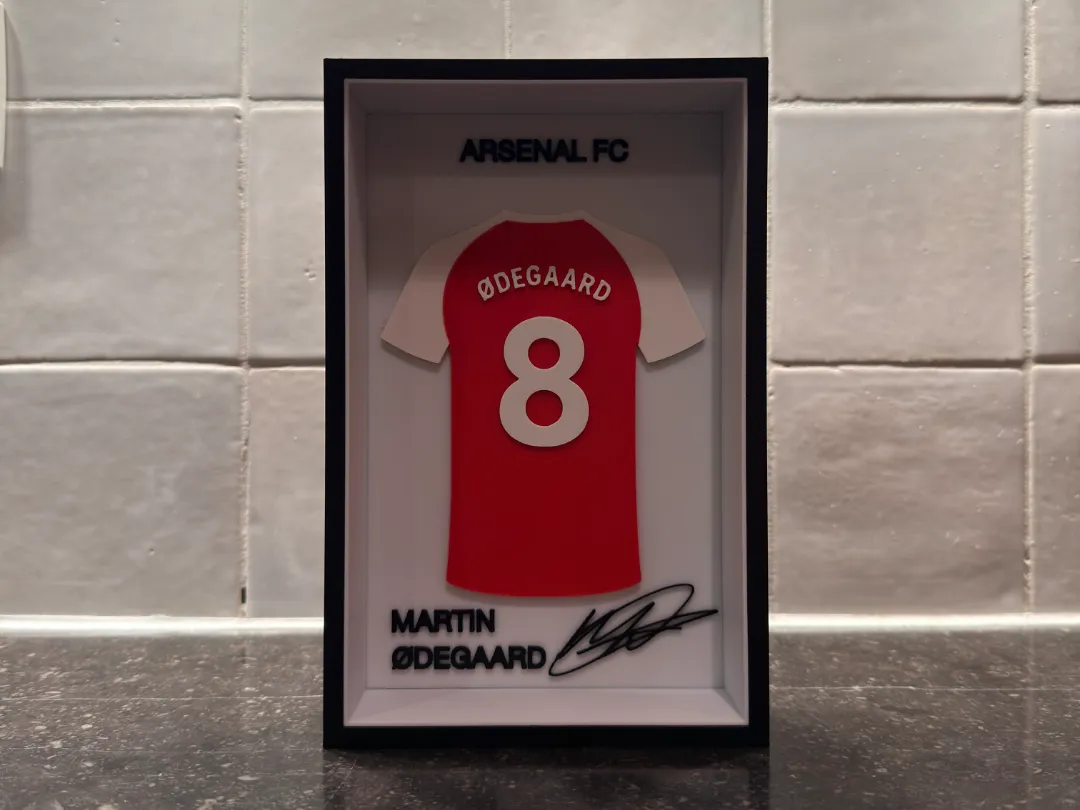 Martin Ødegaard - Arsenal FC - Jersey Frame - Free 3D Print Model ...