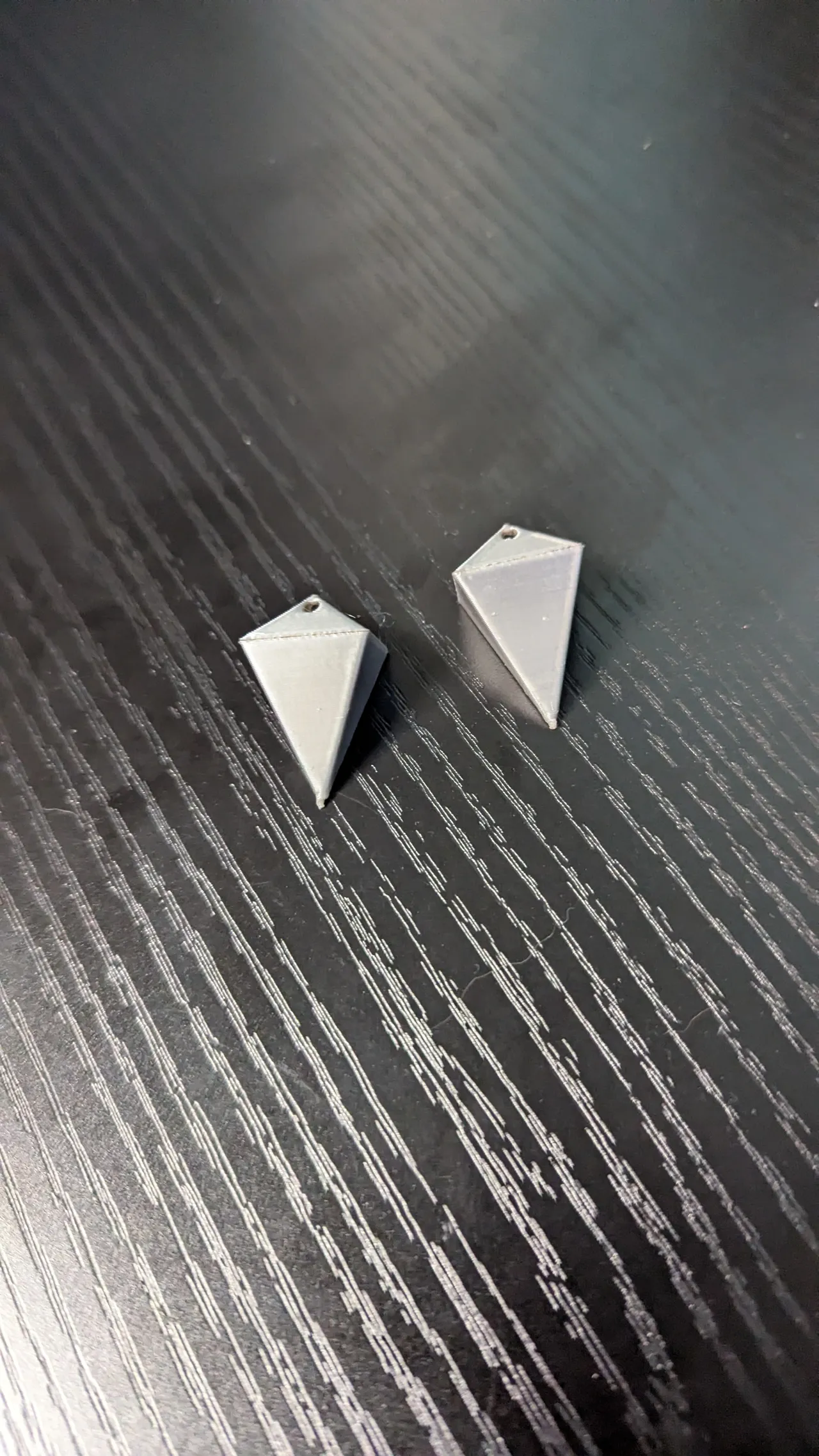 double sided pyramid shaped earrings view 4