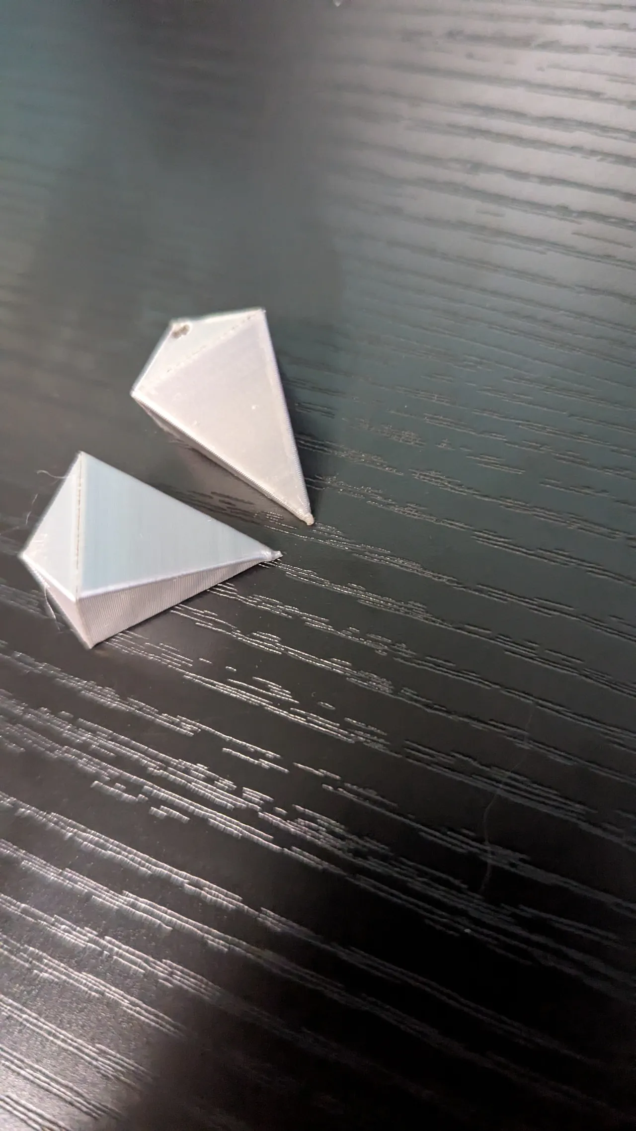 double sided pyramid shaped earrings view 3