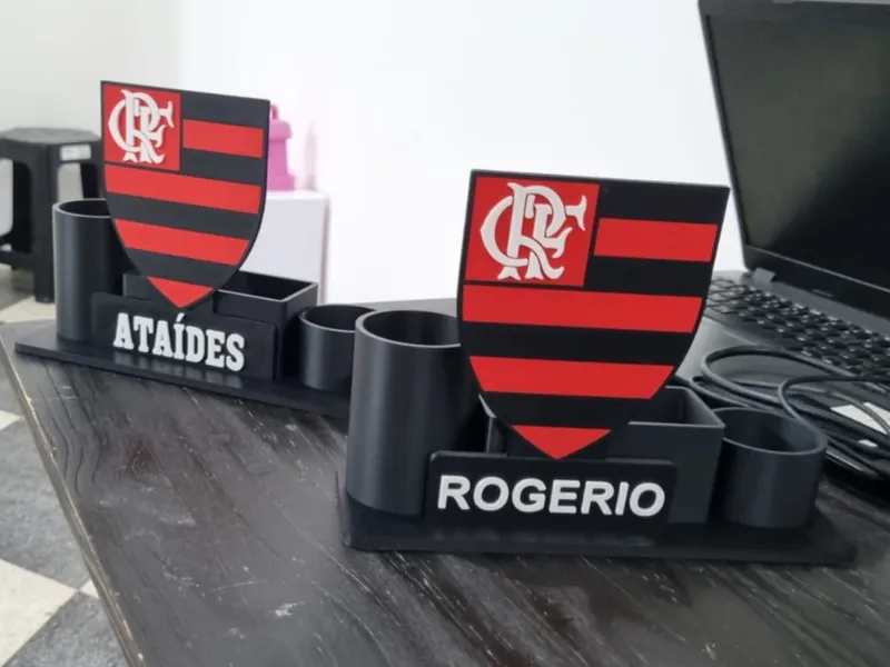 Porta canetas flamengo editável