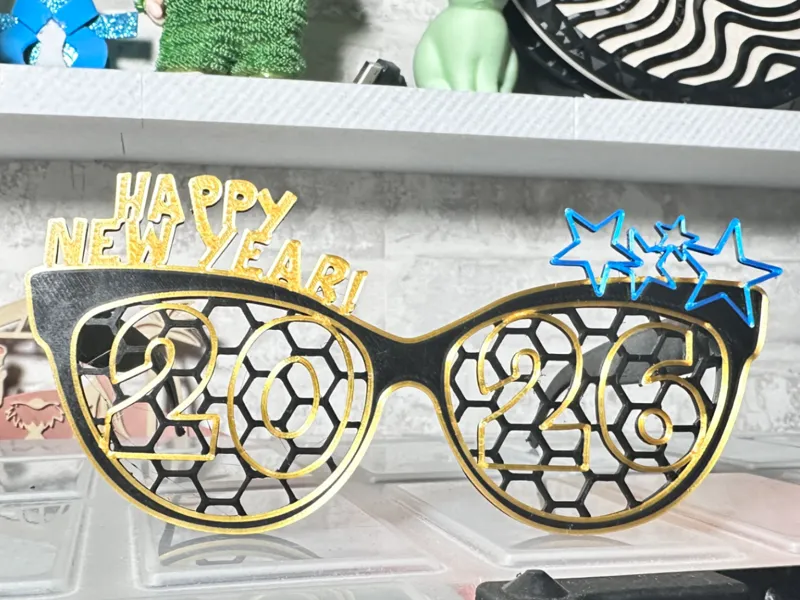 Happy New Year 2026 Glasses