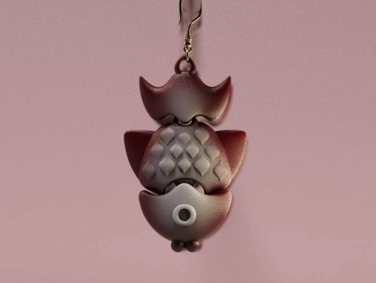 Jumbo Goldfish Dangling Earrings view 4