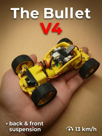 Modelo para impresión 3D: The Bullet V4, Fast CyberBrick RC buggy — vista de referencia 2