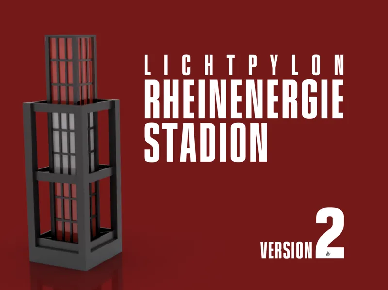 Lichtpylon V2 Rheinenergiestadion 1. FC Köln