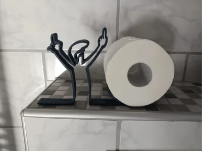 Freestanding toilet roll holder