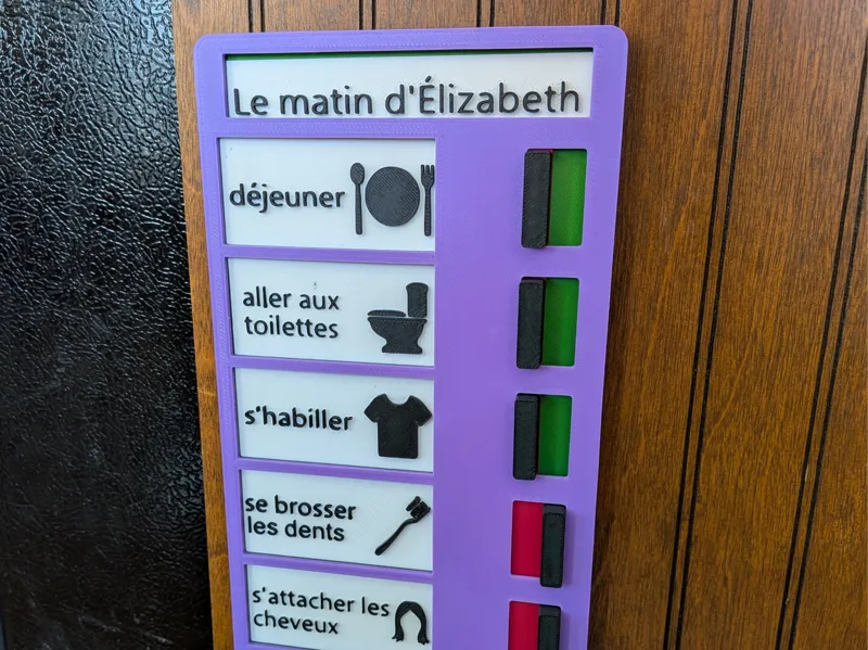 Kid Visual Checklist - 6 switches and lettering