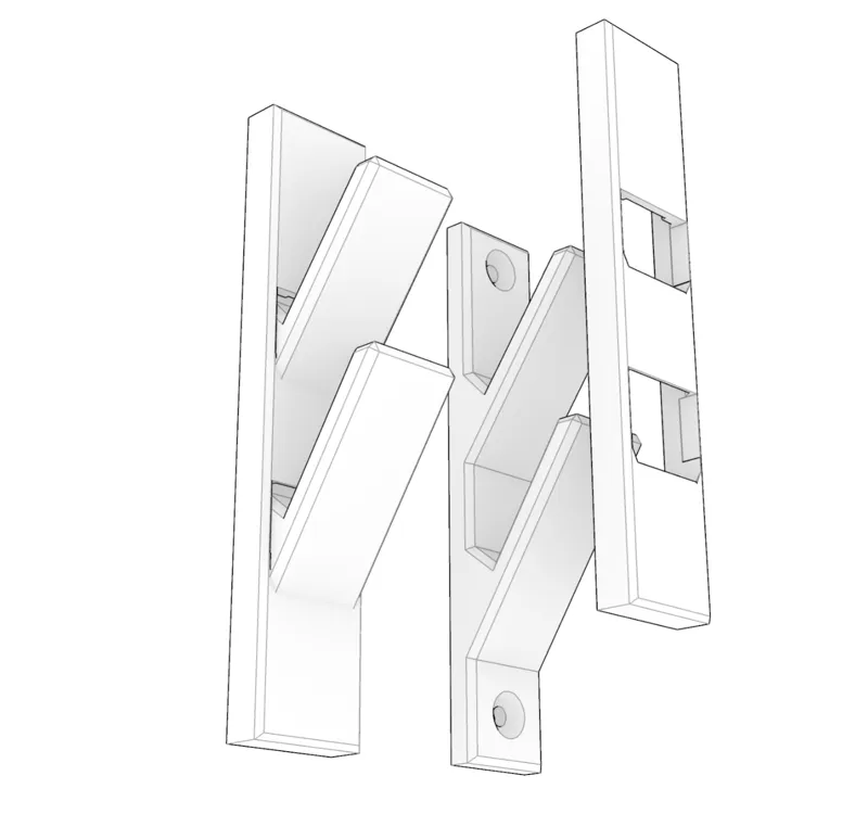 double hanger with invisible screws