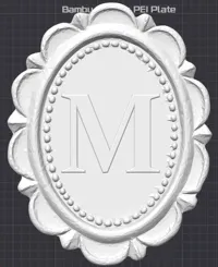 Letter "M" - 0.12mm layer, 3 walls, 15% infill