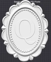 Letter "Q" - 0.12mm layer, 3 walls, 15% infill