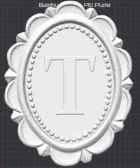 Letter "T" - 0.12mm layer, 3 walls, 15% infill