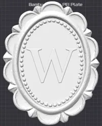 Letter "W" - 0.12mm layer, 3 walls, 15% infill