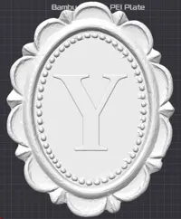 Letter "Y" - 0.12mm layer, 3 walls, 15% infill