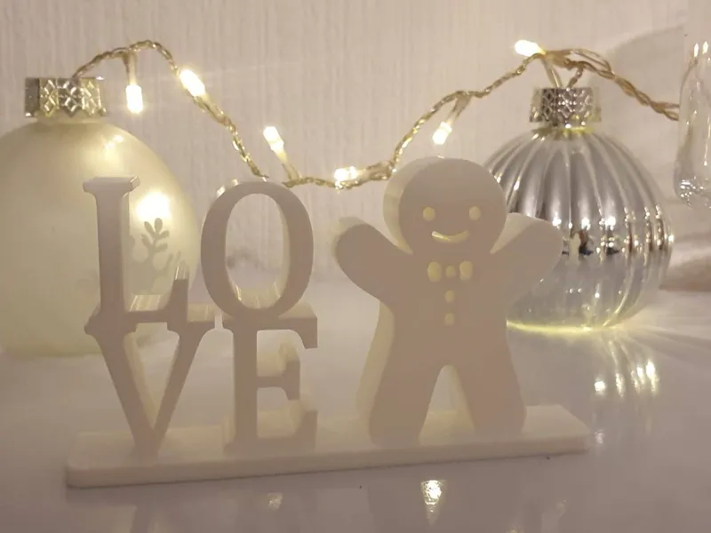 Ginger Bread Man Themed Love Sign 