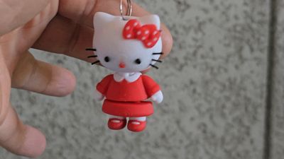 Hello Kitty flexi keychain - Free 3D Print Model - MakerWorld