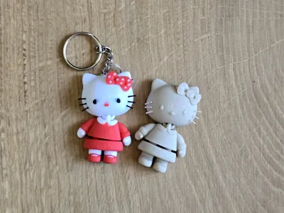 Hello Kitty flexi keychain - Free 3D Print Model - MakerWorld