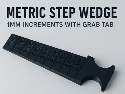 Metric Step Wedge with Easy-Grab Tab – 1mm Step