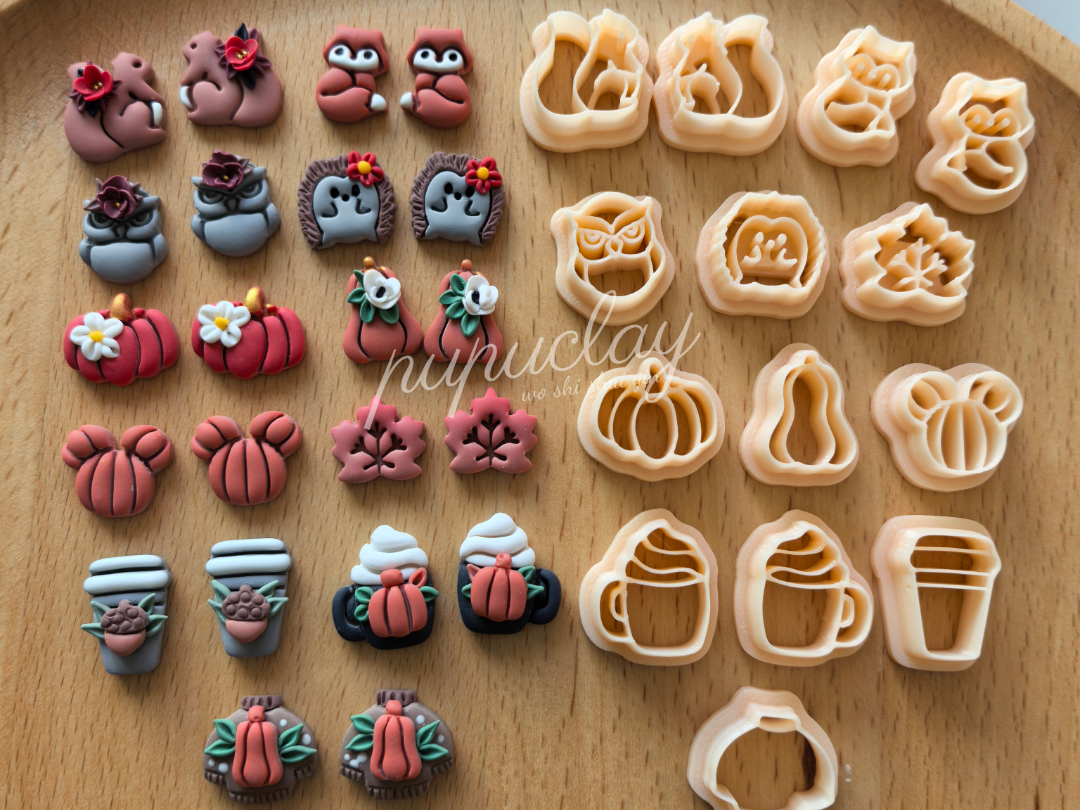 Halloween mini earrings tool - polymer clay cutter - 1