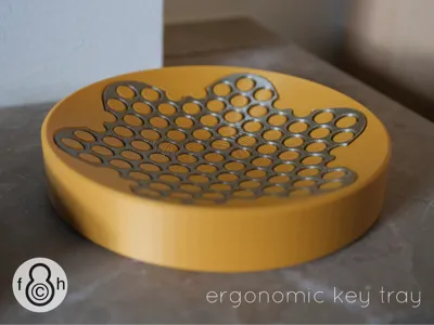 Ergonomic Key Tray with Inlay (no AMS)