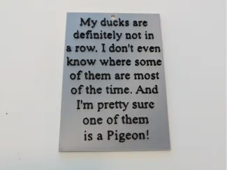 Funny Sign - My ducks are NOT in a row
