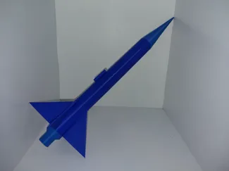 Glueless model rocket (spinning for stability)